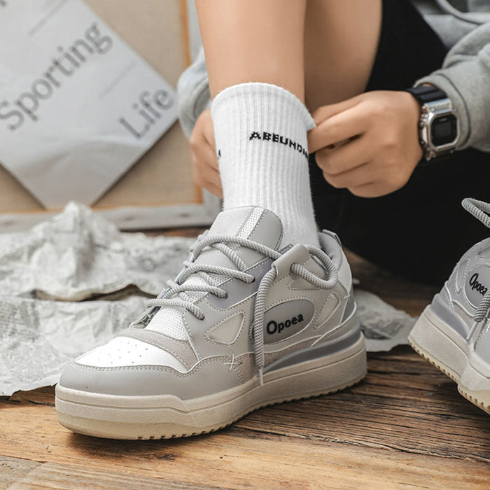Round Label Patch Skate Shoes
