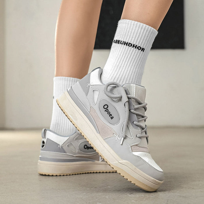 Round Label Patch Skate Shoes