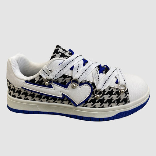 Houndstooth Design Skate Shoes