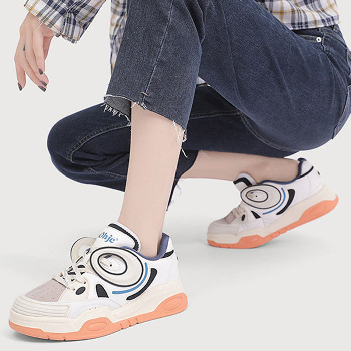 Wings Detail Lightweight Casual Sneakers