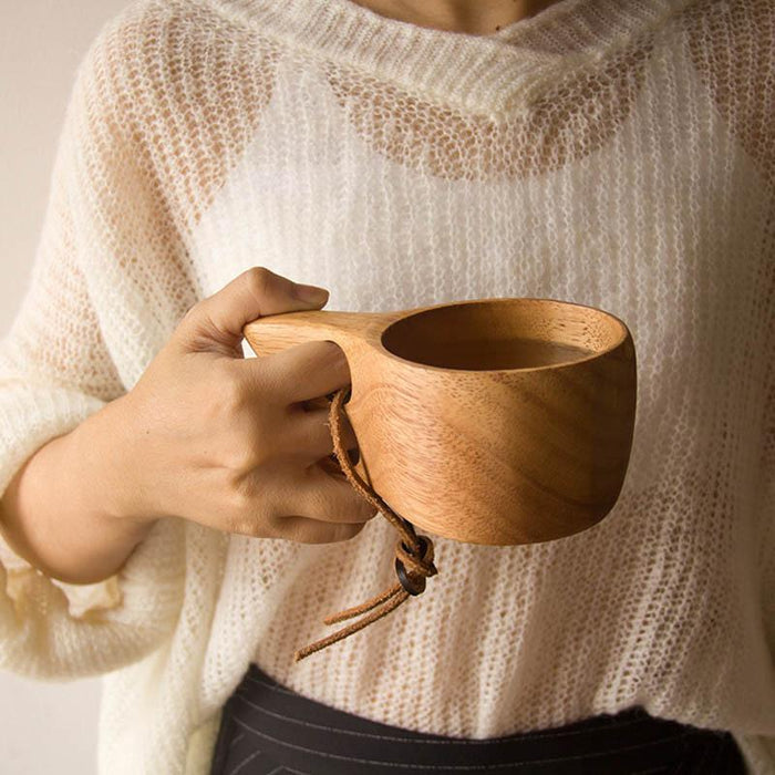 Ancient Handmade Rubberwood Cup