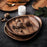 American Irregular Walnut Serving Plates