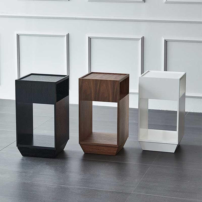 Morein Square Rotating Storage End Table