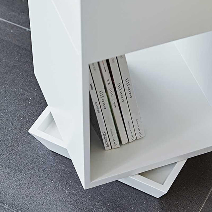 Morein Square Rotating Storage End Table