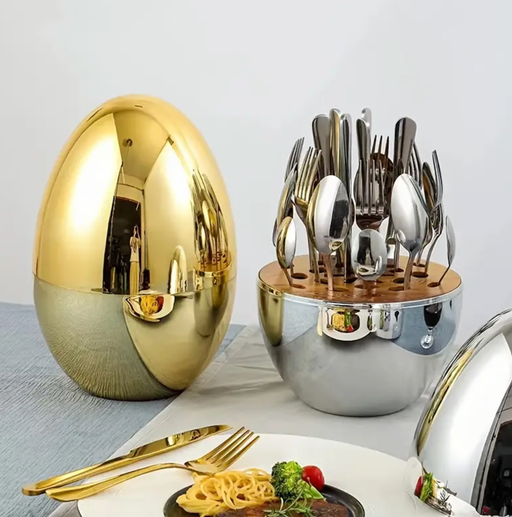 Eggshell Elegance Silverware Set