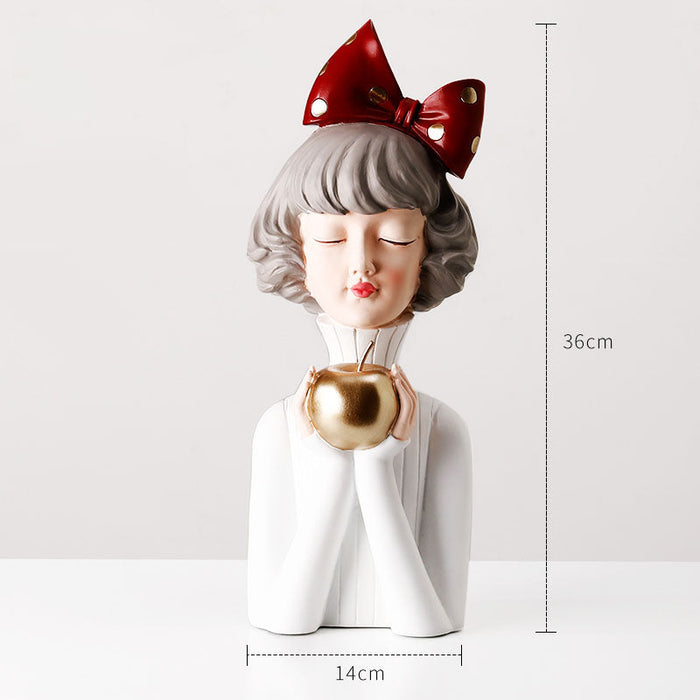 Lovely Bow Girl Figurine